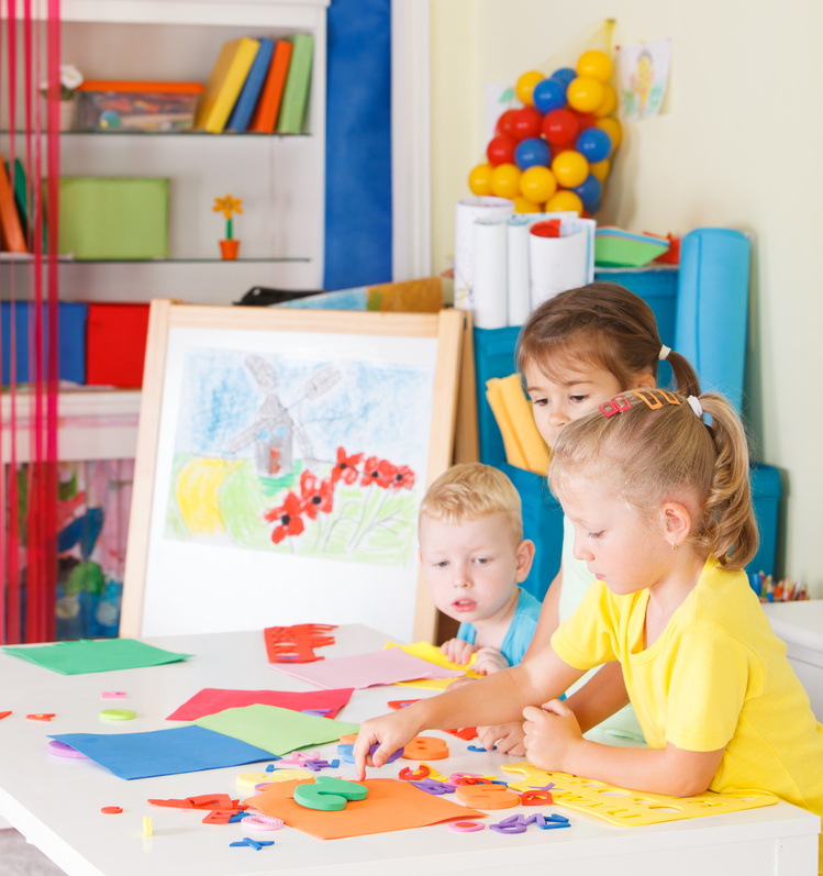 Pre-school children in the classroom