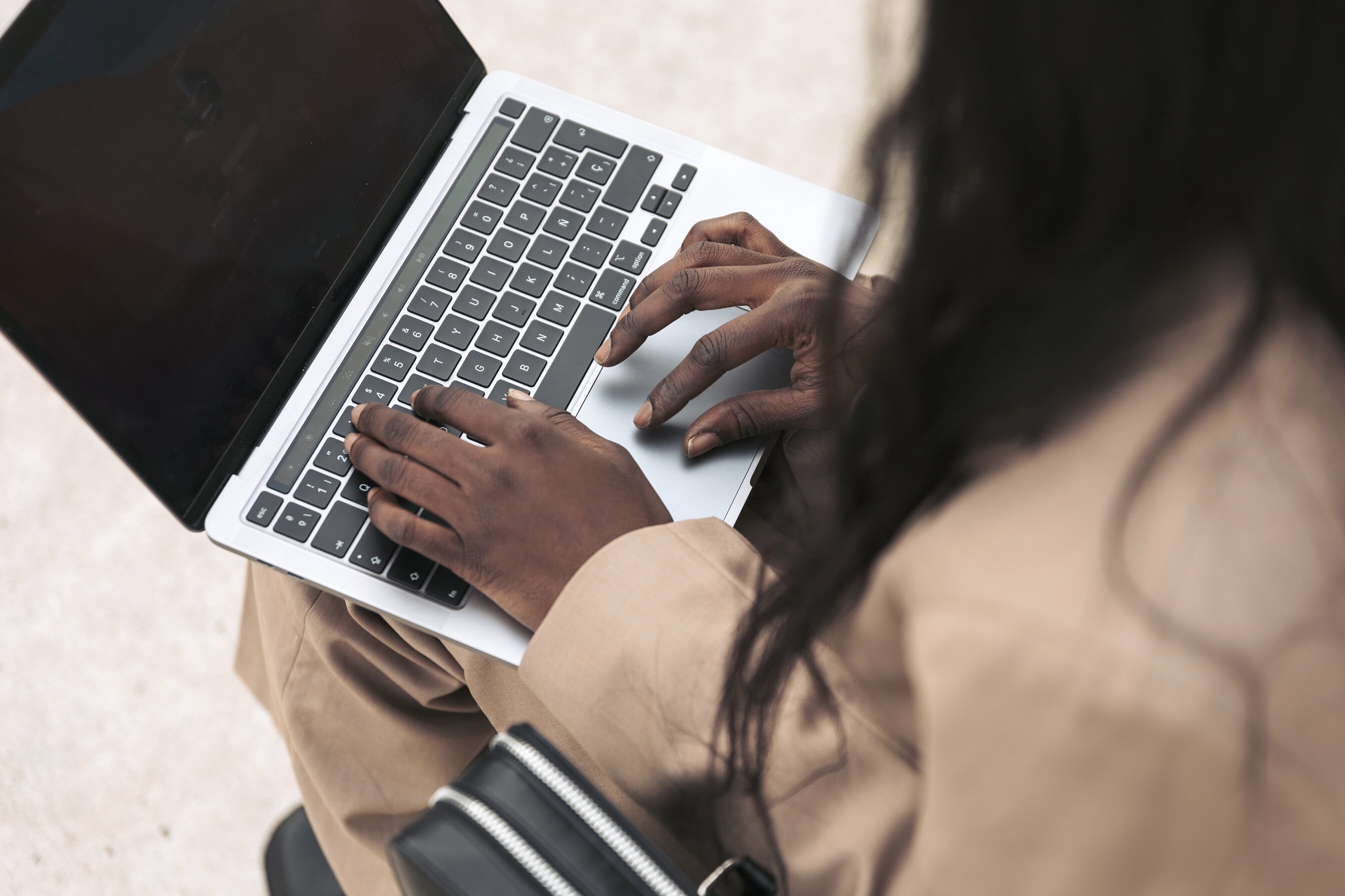 Businesswoman Working on a Laptop